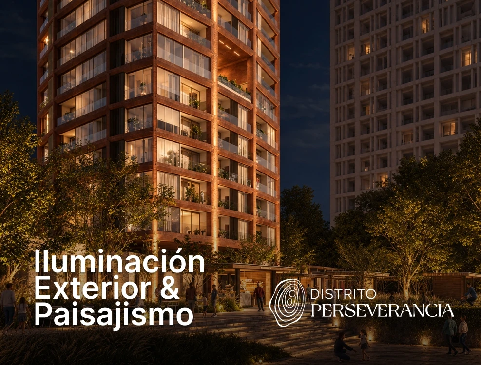 Iluminación de Exteriores y Paisajismo: El Arte de Dar Vida a la Naturaleza en Distrito Perseverancia