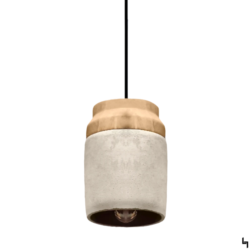 COLGANTE CEMENT WOOD LAMP