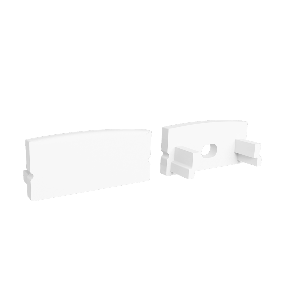 PAR DE TAPAS FINALES LL-2310 BLANCO PARA PERFIL