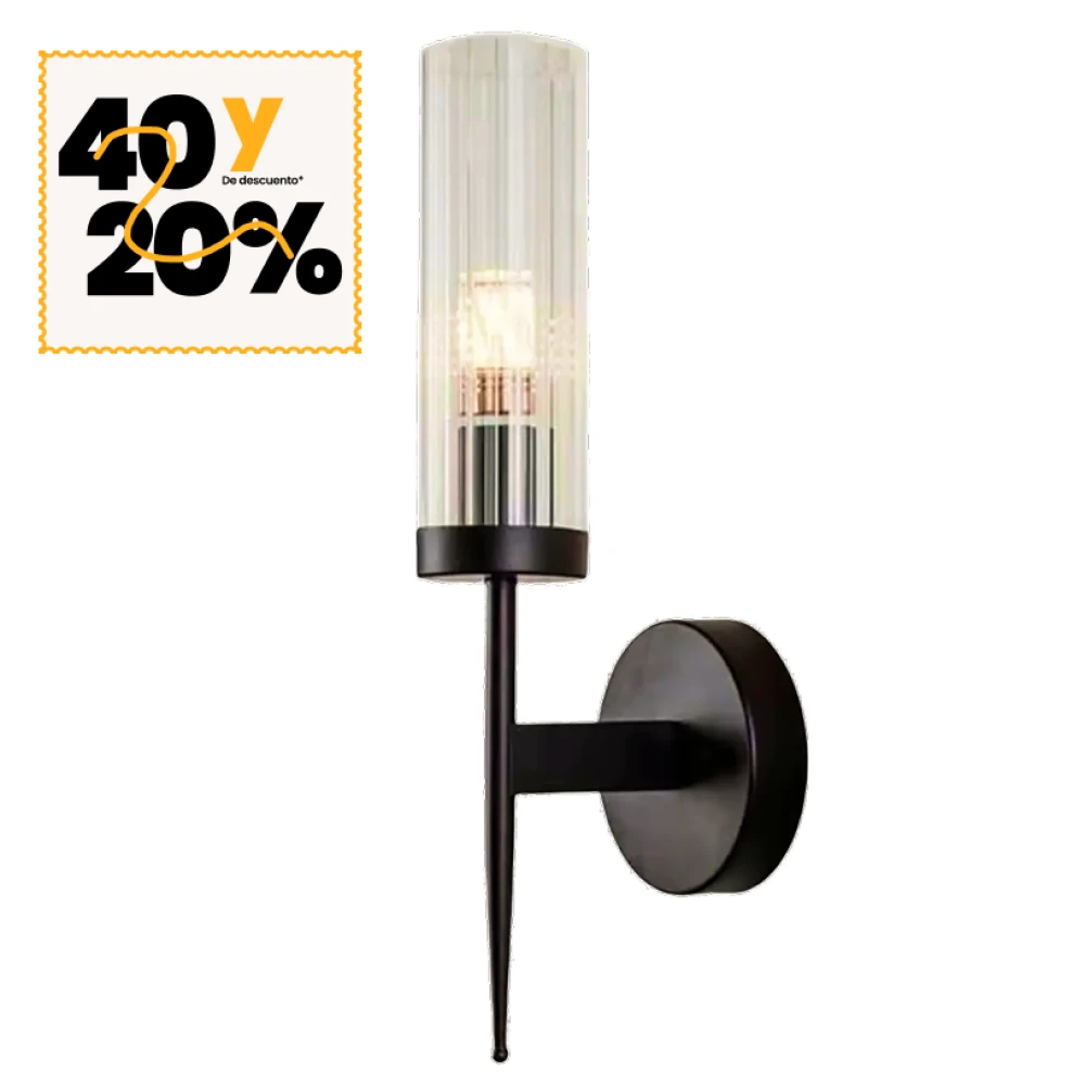 APLIQUE D/PARED INT/DECOR. 1*E27 CILINDRICO AMBER