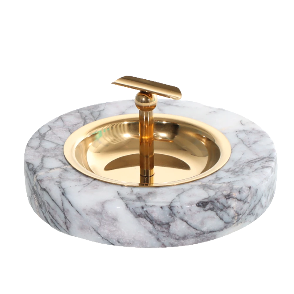 CENICERO GREY-GOLD