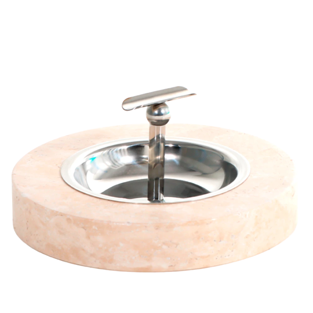 CENICERO BEIGE-SILVER
