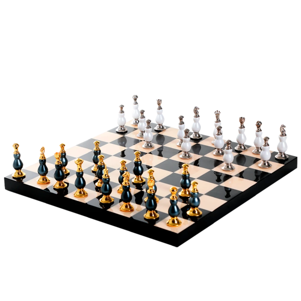 TABLERO AJEDREZ BLACK-BEIGE