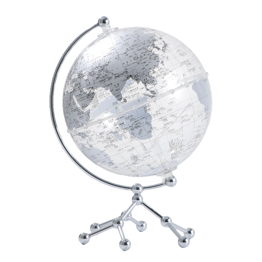 GLOBO TERRAQUEO SILVER