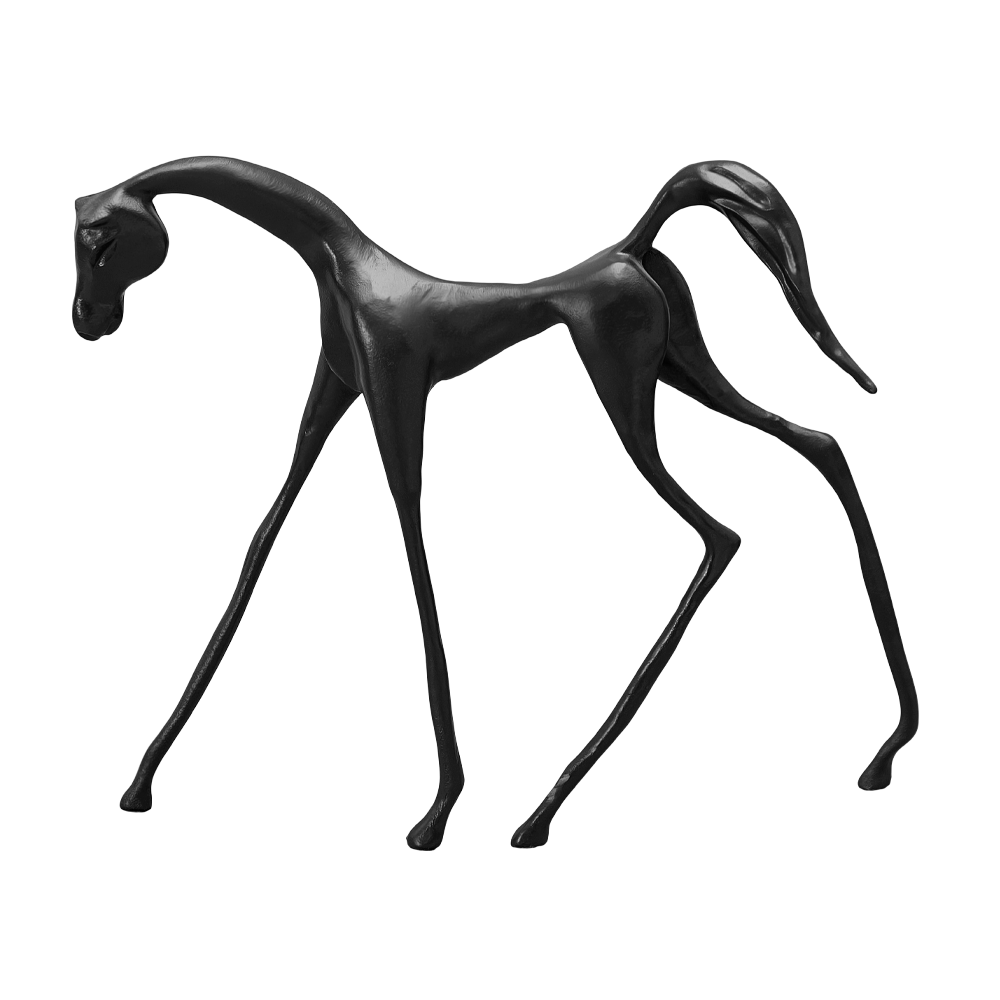 HORSE SCULPTURE DARK-BRONZE
