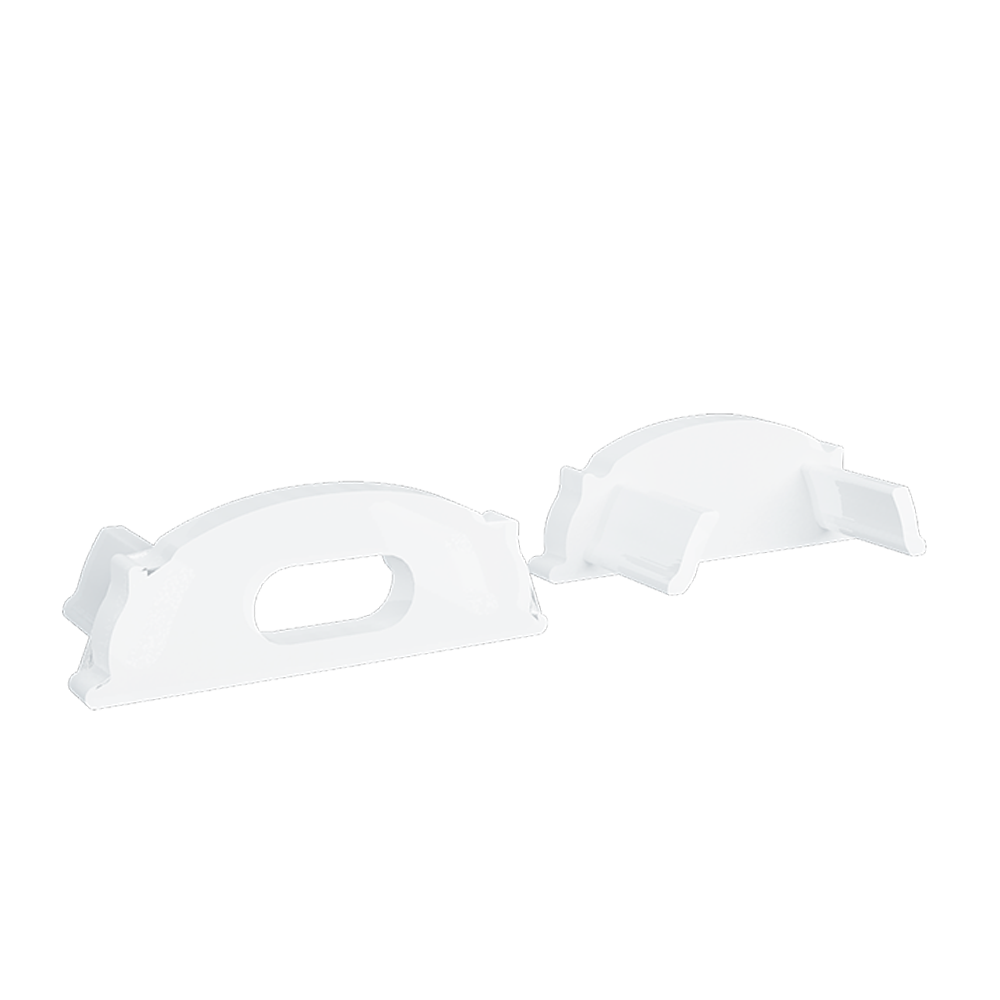 PAR DE TAPAS FINALES LL-1507 BLANCO PARA PERFIL