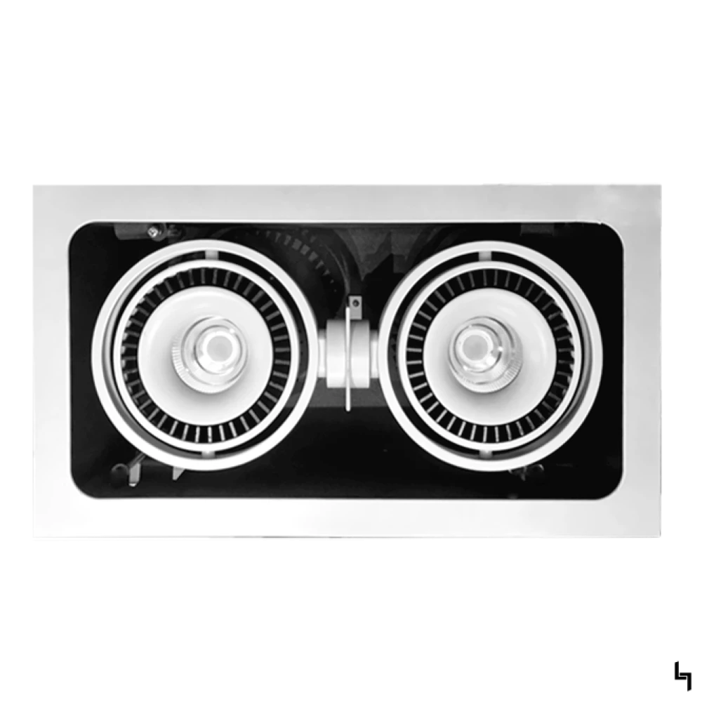 SPOT EMB. LED 2*28W RECT. 31*17CM COB 3000K BL AR1