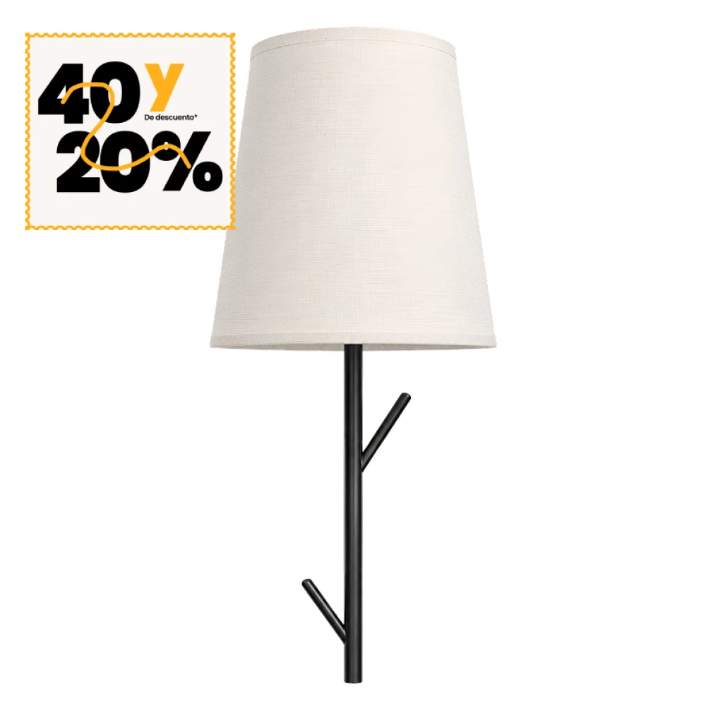 APLIQUE DE PARED E14 GRIS
