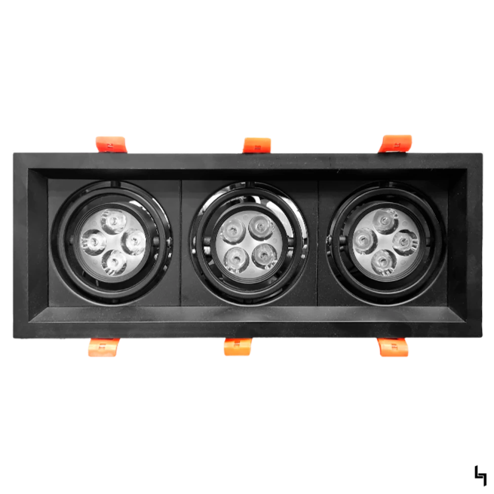 SPOT EMB. LED 3*4W 31*12CM SL 6500K NG RECUADRO