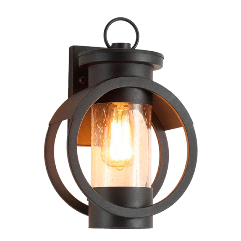 APLIQUE PARED RUSTICO NEGRO MATE 118-WD