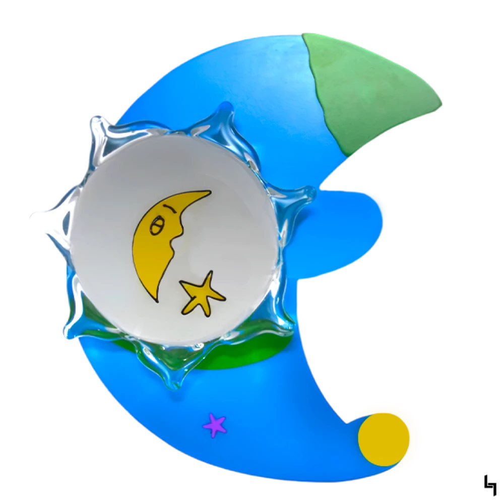 APLIQUE INFANTIL LUNA AZUL