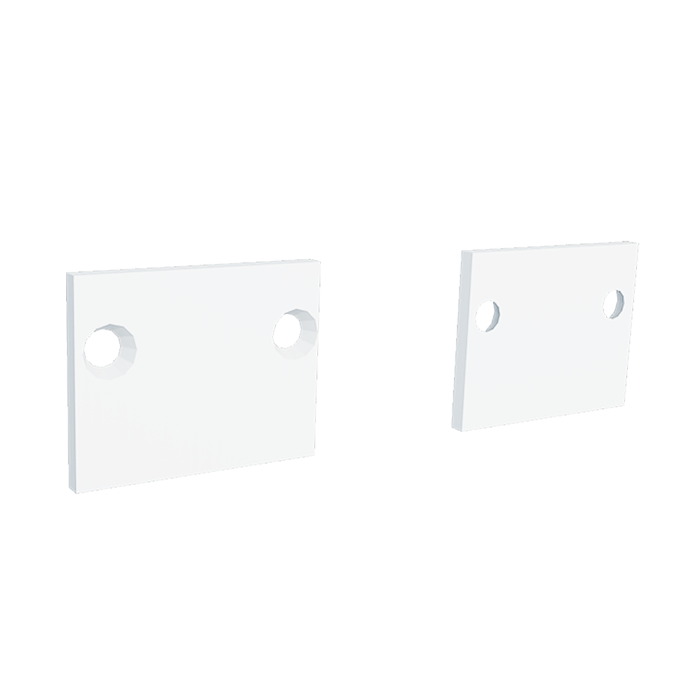 PAR DE TAPAS FINALES LL-1715B BLANCO PARA PERFIL